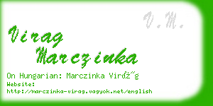 virag marczinka business card